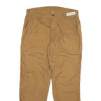 CARHARTT Mens Cotton Blend Beige Regular Fit Straight Leg Trousers W36 L32
