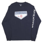 CHAMPION Mens Navy Blue Boyne Mountain Long Sleeve Crew Neck T-Shirt L