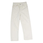 LEVI'S Womens White Cotton Woven Regular Straight Trousers W26 L25 Button