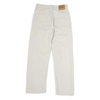 LEVI'S Womens White Cotton Woven Regular Straight Trousers W26 L25 Button