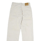 LEVI'S Womens White Cotton Woven Regular Straight Trousers W26 L25 Button