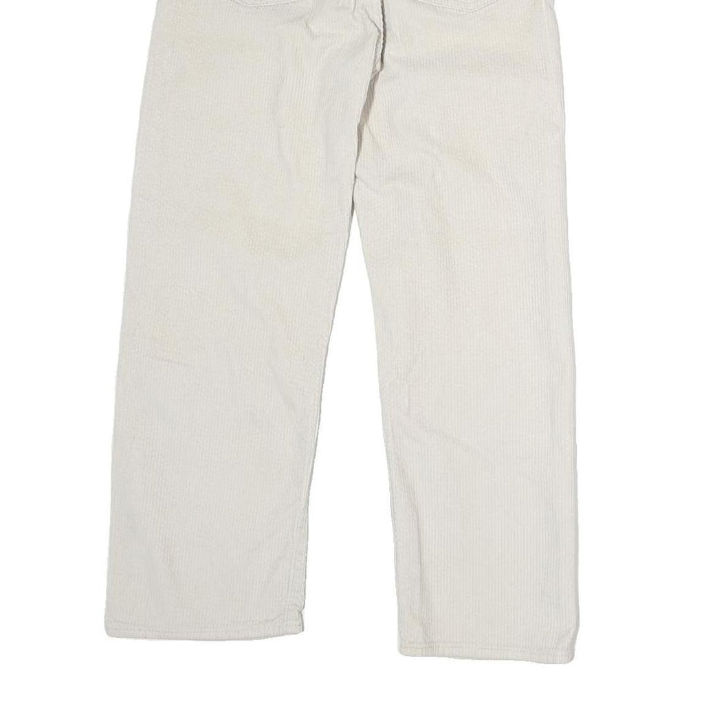 LEVI'S Womens White Cotton Woven Regular Straight Trousers W26 L25 Button