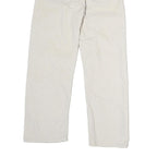 LEVI'S Womens White Cotton Woven Regular Straight Trousers W26 L25 Button