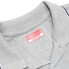 KAPPA Mens Grey Long Sleeve Plain M Cotton Casual Polo Shirt
