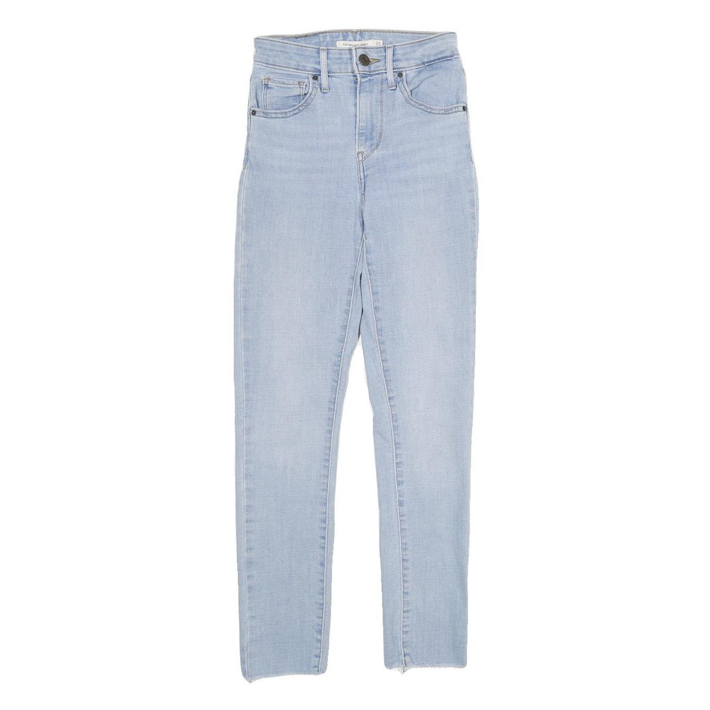 LEVI'S 721 HIGH RISE SKINNY Womens Jeans Blue Slim Skinny Denim Light W25 L27