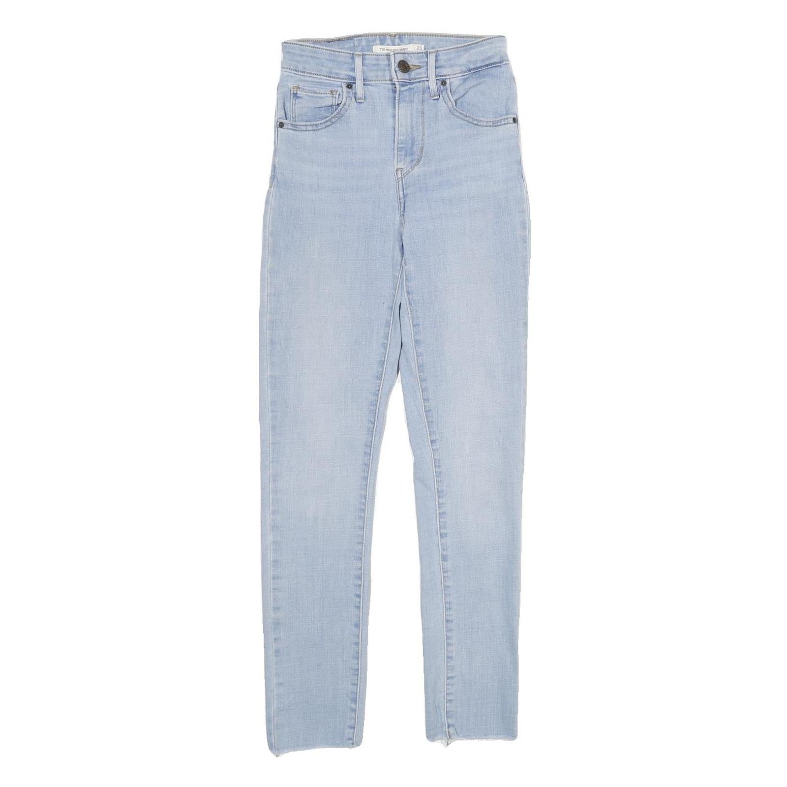 LEVI'S 721 HIGH RISE SKINNY Womens Jeans Blue Slim Skinny Denim Light W25 L27