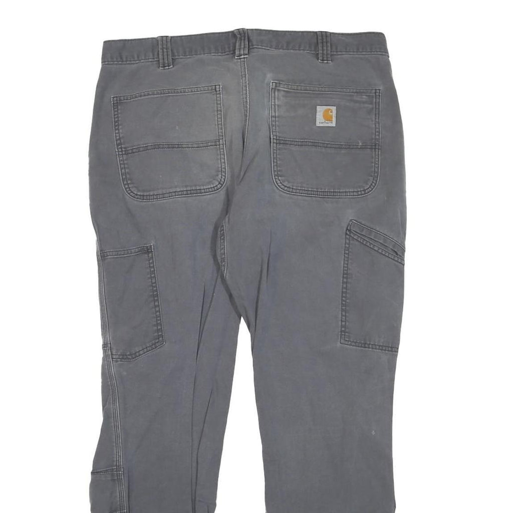 CARHARTT Mens Grey Denim Cotton Blend Regular Fit Straight Leg Jeans W36 L30