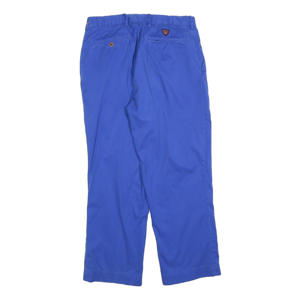 POLO RALPH LAUREN Mens Cotton Blend Blue Regular Straight Trousers W32 L26