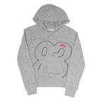 NIKE Womens Grey Hoodie S Nike Air Graphic Pullover Cotton Blend