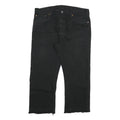 LEVI'S 501 Mens Jeans Black Regular Straight Denim Raw W38 L25 Button Closure