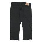 LEVI'S 501 Mens Jeans Black Regular Straight Denim Raw W38 L25 Button Closure