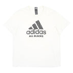 ADIDAS Mens White All Blacks Graphic T-Shirt 2XL Short Sleeve Crew Neck Rugby