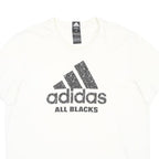 ADIDAS Mens White All Blacks Graphic T-Shirt 2XL Short Sleeve Crew Neck Rugby