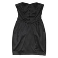 WAREHOUSE Womens Black Strapless Polyester Blend Mini Dress UK 10 Evening Party
