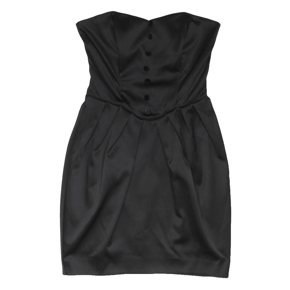 WAREHOUSE Womens Black Strapless Polyester Blend Mini Dress UK 10 Evening Party