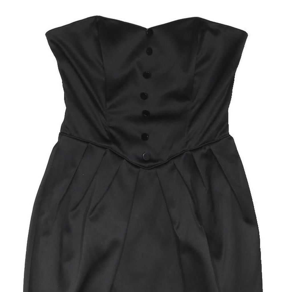 WAREHOUSE Womens Black Strapless Polyester Blend Mini Dress UK 10 Evening Party