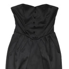WAREHOUSE Womens Black Strapless Polyester Blend Mini Dress UK 10 Evening Party