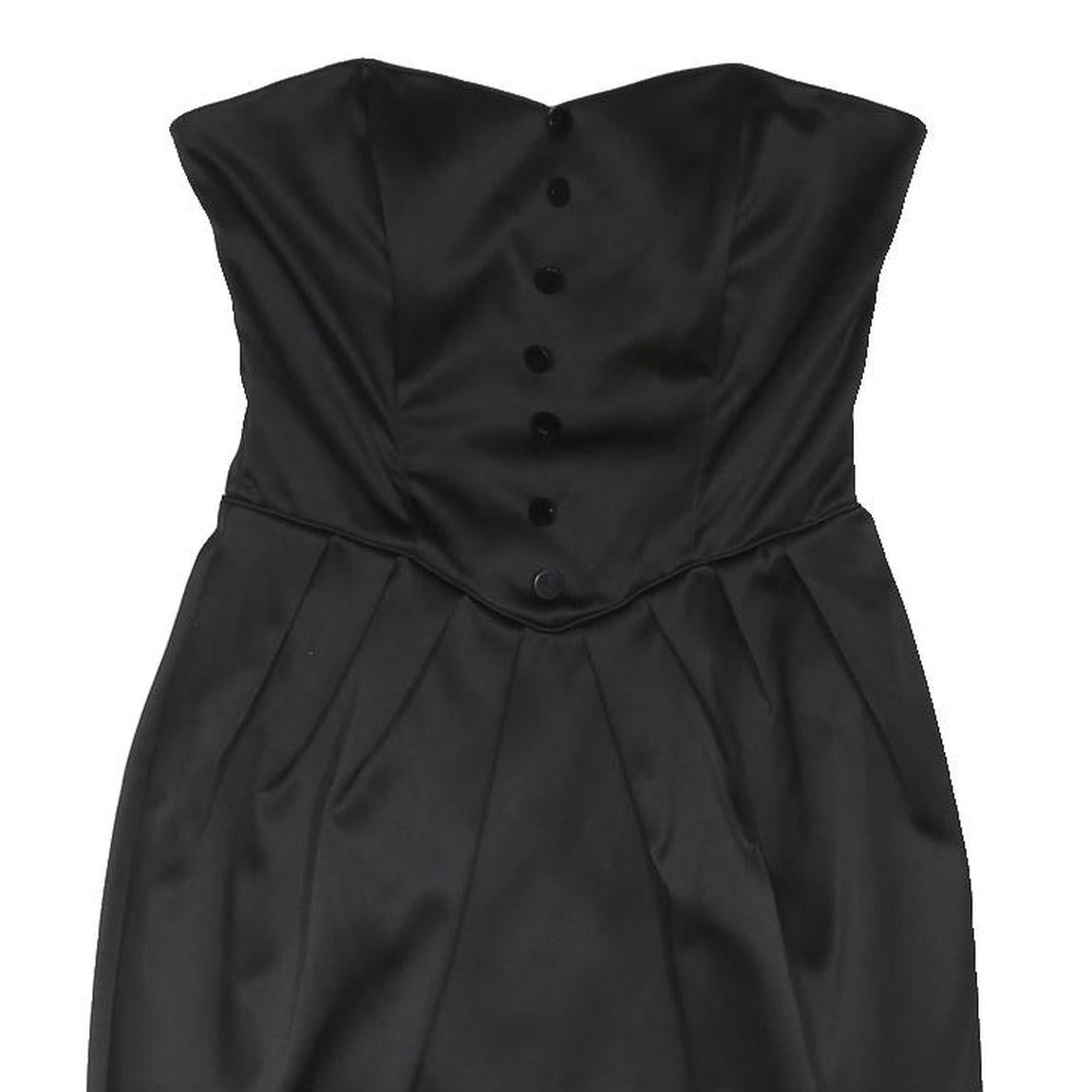 WAREHOUSE Womens Black Strapless Polyester Blend Mini Dress UK 10 Evening Party