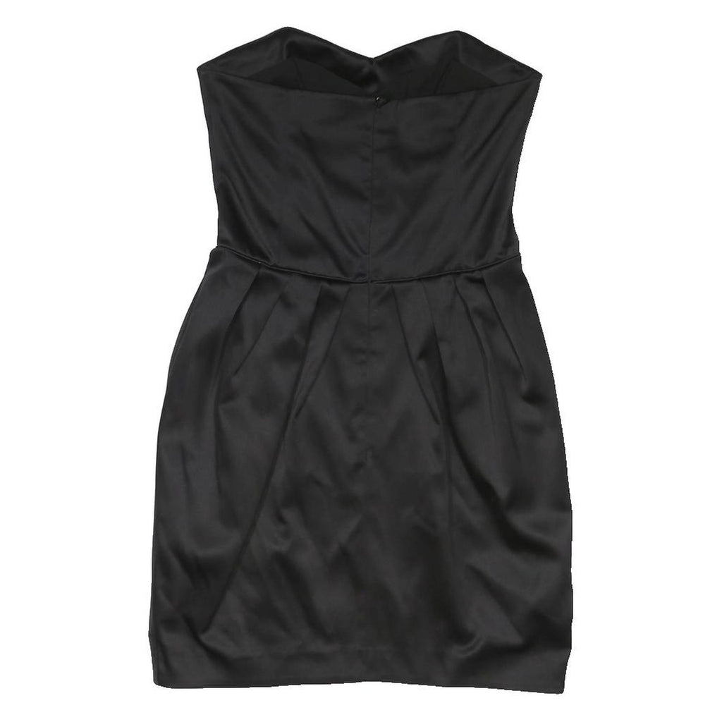 WAREHOUSE Womens Black Strapless Polyester Blend Mini Dress UK 10 Evening Party
