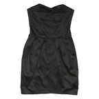 WAREHOUSE Womens Black Strapless Polyester Blend Mini Dress UK 10 Evening Party