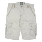 URBAN SURFACE Mens Cargo Shorts Beige M W34 Cotton Blend Casual Pocketed