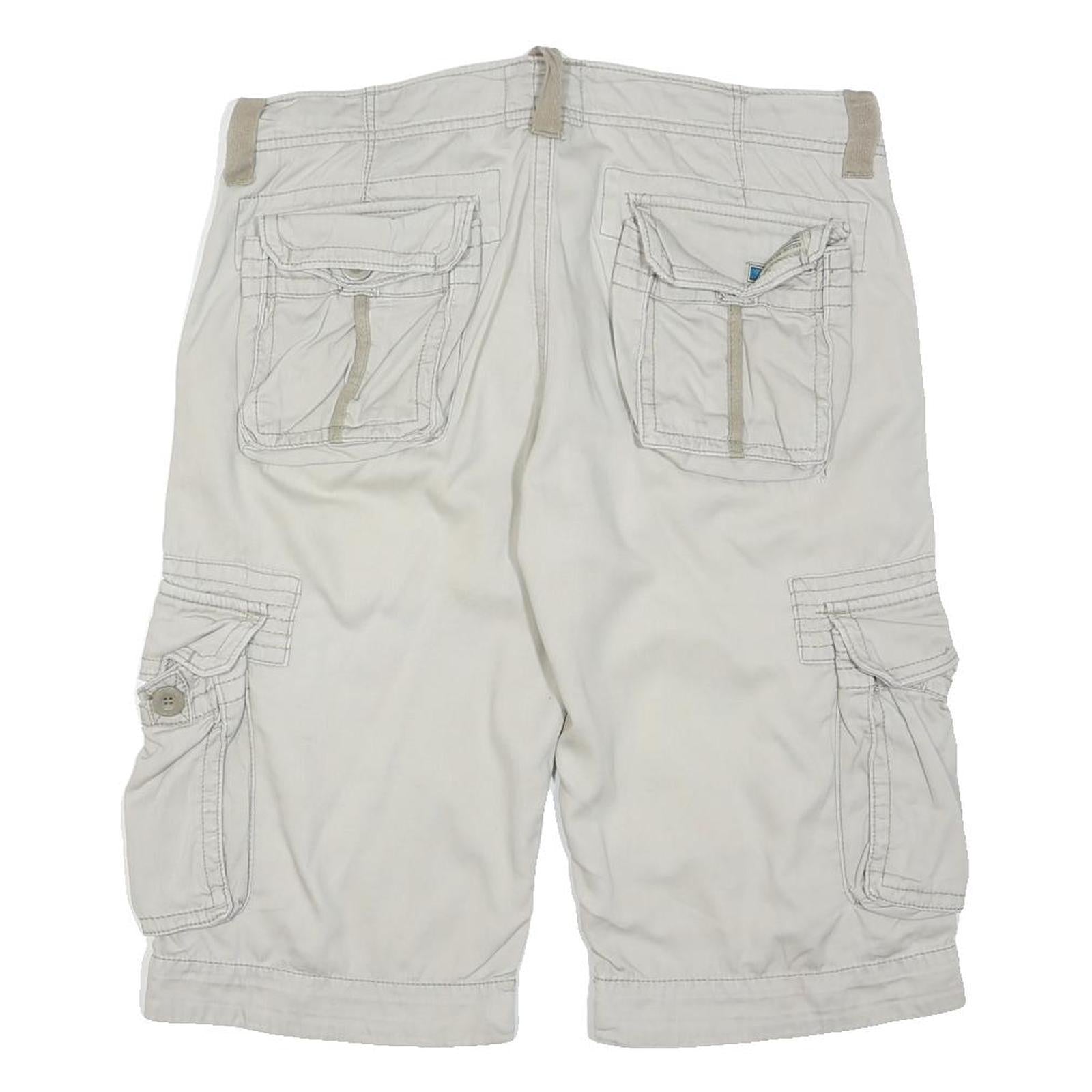 URBAN SURFACE Mens Cargo Shorts Beige M W34 Cotton Blend Casual Pocketed