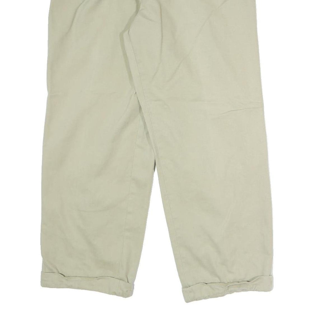 VALENTINO Mens Wool Blend Relaxed Beige Trousers W30 L27 Formal Classic Zip