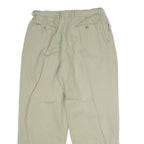 VALENTINO Mens Wool Blend Relaxed Beige Trousers W30 L27 Formal Classic Zip