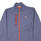 PUMA Mens Blue Zip Jacket M Polyester Blend Lightweight Sports Casual
