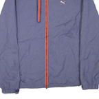 PUMA Mens Blue Zip Jacket M Polyester Blend Lightweight Sports Casual