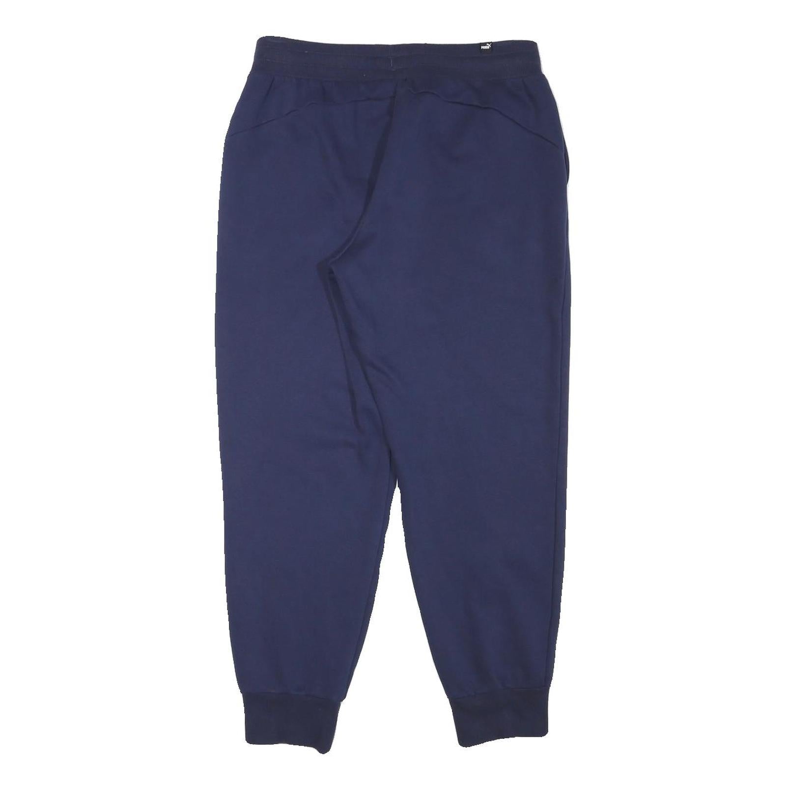 PUMA Mens Joggers Navy Blue M W30 L28 Classic Tapered Casual Sportswear