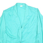 GIGINE Womens Turquoise Jacket L Cotton Button Closure Classic Fit Plain