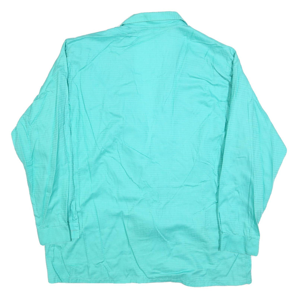 GIGINE Womens Turquoise Jacket L Cotton Button Closure Classic Fit Plain