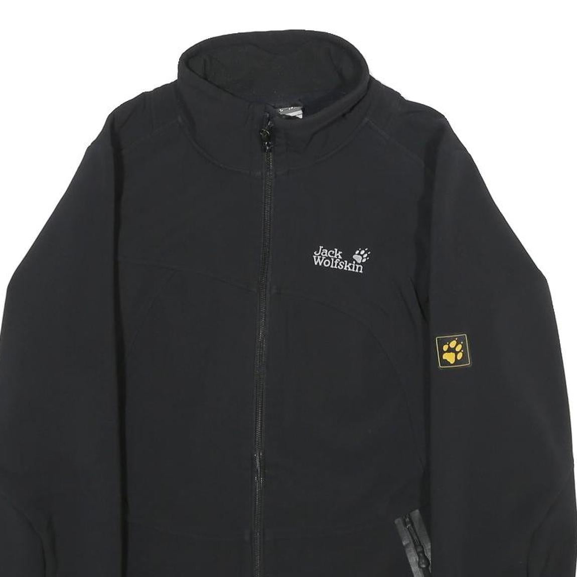 JACK WOLFSKIN Womens Black Softshell Jacket M Polyester Blend Zip Outdoor Layer
