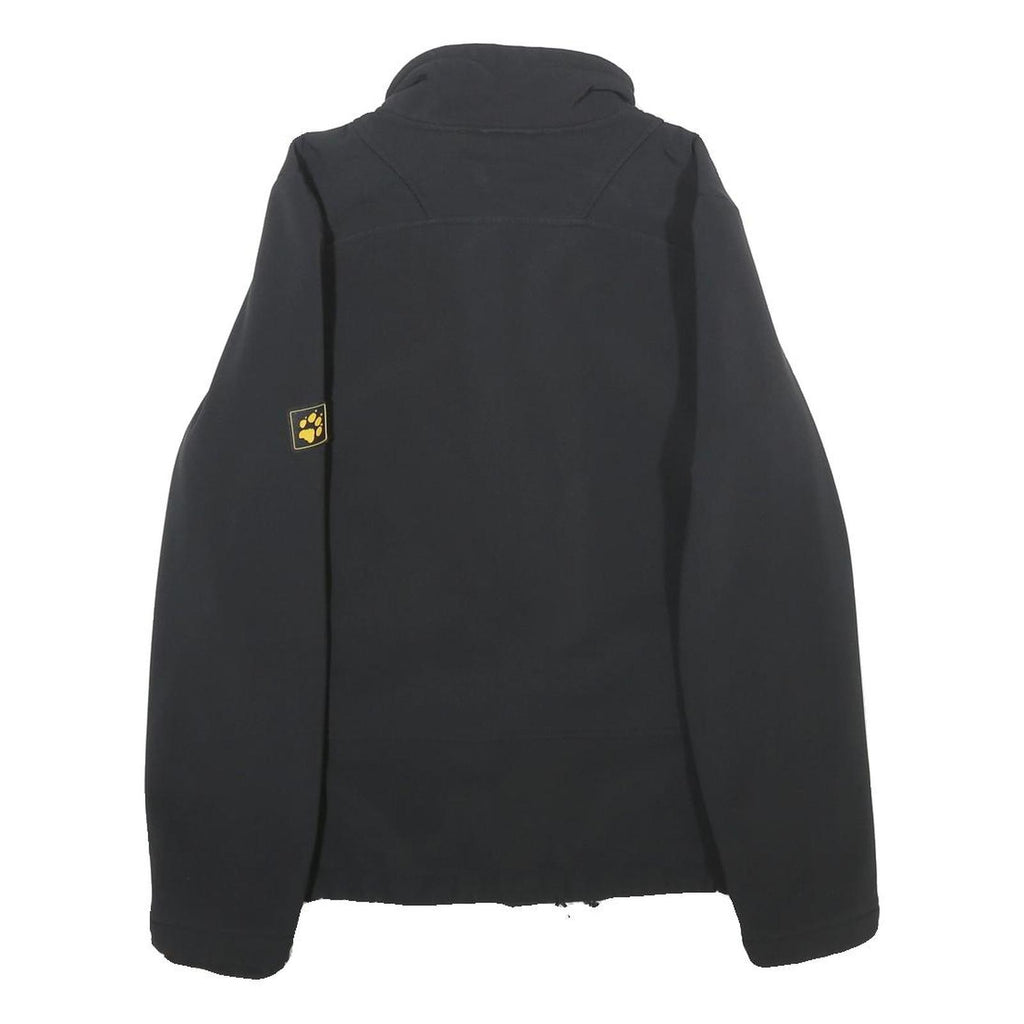 JACK WOLFSKIN Womens Black Softshell Jacket M Polyester Blend Zip Outdoor Layer