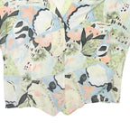 TAIFUN Womens Pastel Green & Blue Abstract Print Shirt Short Sleeve Collared M