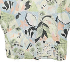 TAIFUN Womens Pastel Green & Blue Abstract Print Shirt Short Sleeve Collared M