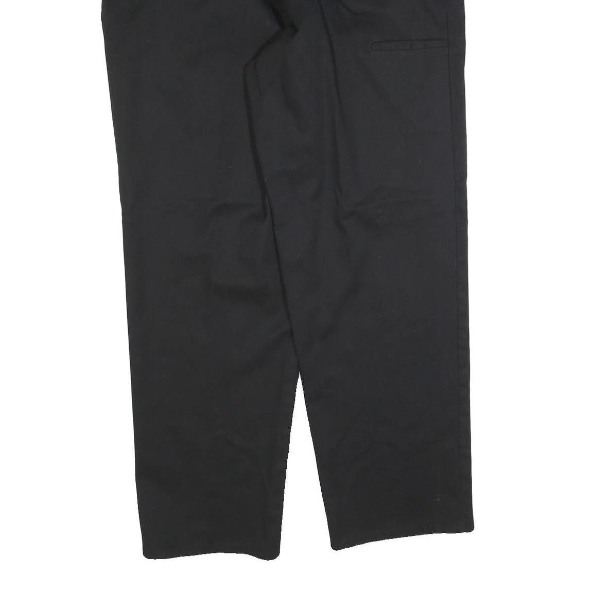 DICKIES Mens Cotton Blend Black Regular Straight Trousers W38 L32 Workwear