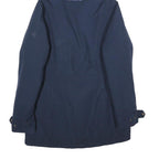 JACK WOLFSKIN Womens Blue Outdoor Jacket S Polyester Hooded Zip Plain Casual