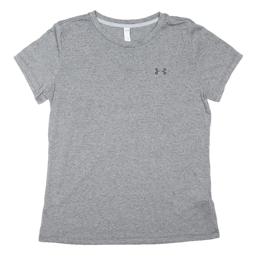 UNDER ARMOUR Womens Grey Modern T-Shirt M Short Sleeve Crew Neck Sportswear
