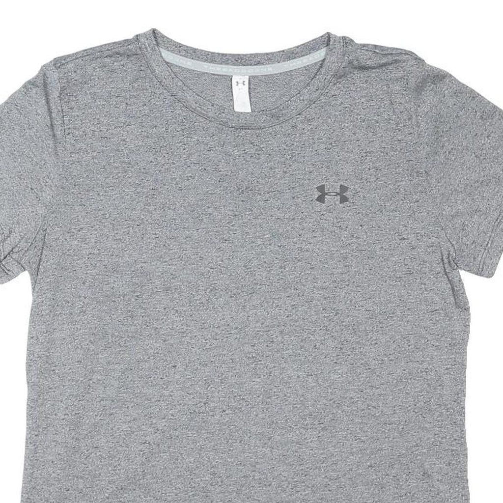 UNDER ARMOUR Womens Grey Modern T-Shirt M Short Sleeve Crew Neck Sportswear