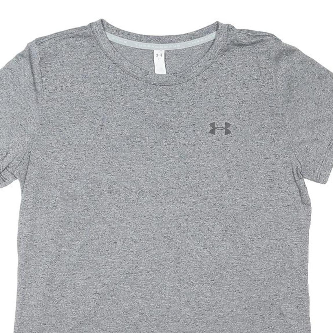 UNDER ARMOUR Womens Grey Modern T-Shirt M Short Sleeve Crew Neck Sportswear