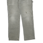 DICKIES Mens Regular Fit Grey Denim Jeans W36 L32 Workwear Cotton Blend Zip