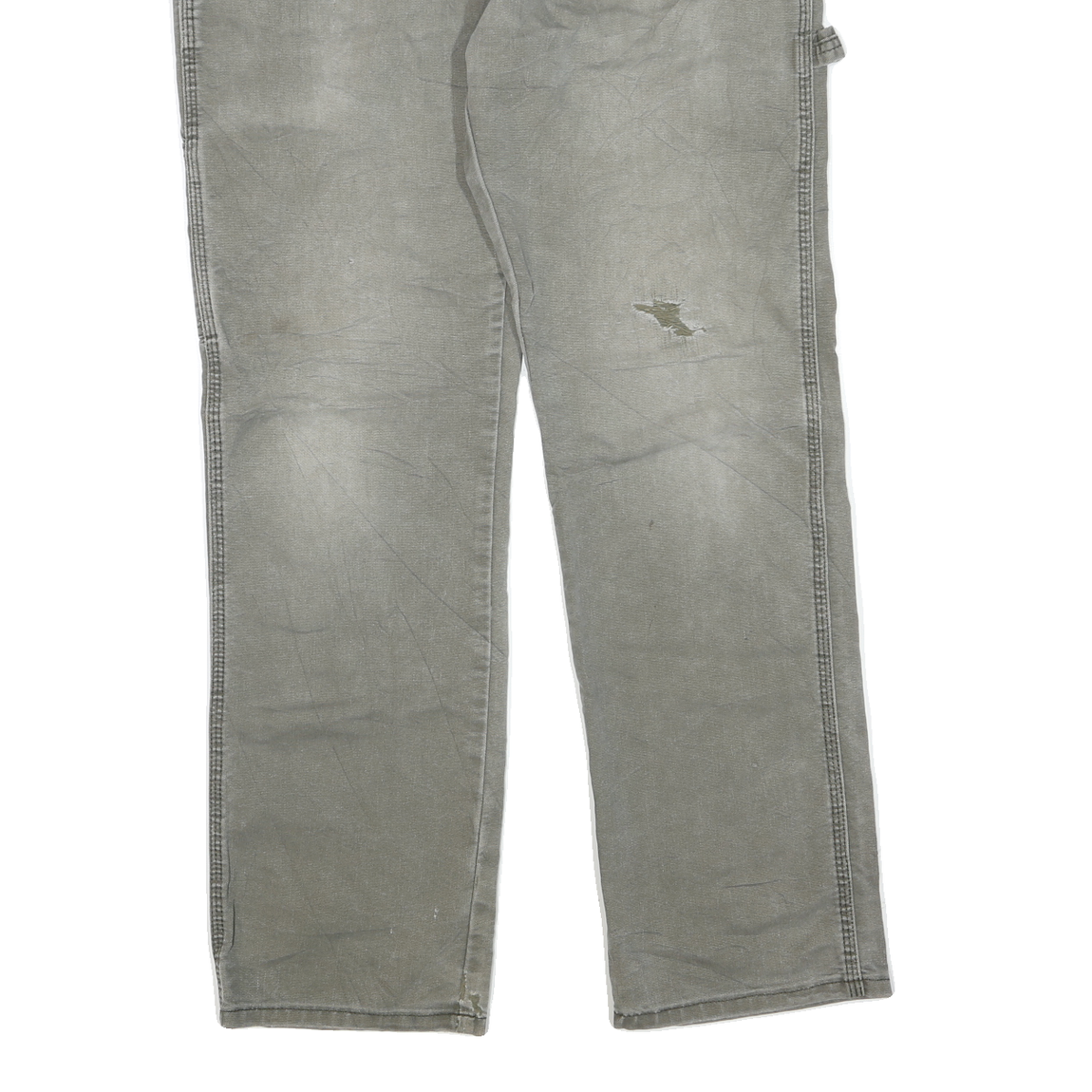 DICKIES Mens Regular Fit Grey Denim Jeans W36 L32 Workwear Cotton Blend Zip