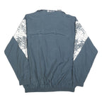 ROX SPORTSWEAR Mens Blue & White Zip Jacket L Nylon Patterned Sports Casual