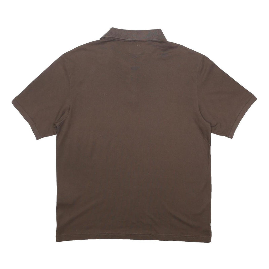 CHAMPION Womens Brown Short Sleeve Plain XL Cotton Blend Polo Shirt Casual