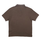CHAMPION Womens Brown Short Sleeve Plain XL Cotton Blend Polo Shirt Casual