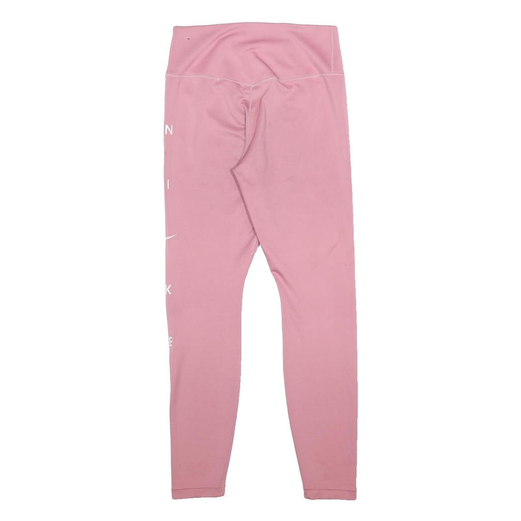 NIKE Womens Pink Slim Skinny Leggings S W24 L24 Polyester Blend Athletic Gym