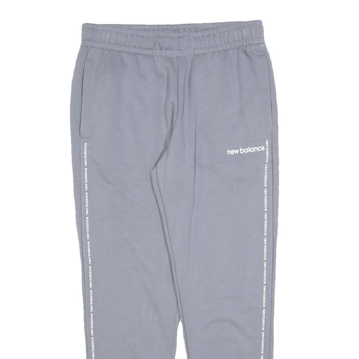 NEW BALANCE Womens Joggers Blue Logo Print Slim Tapered M W30 L28 Cotton Blend