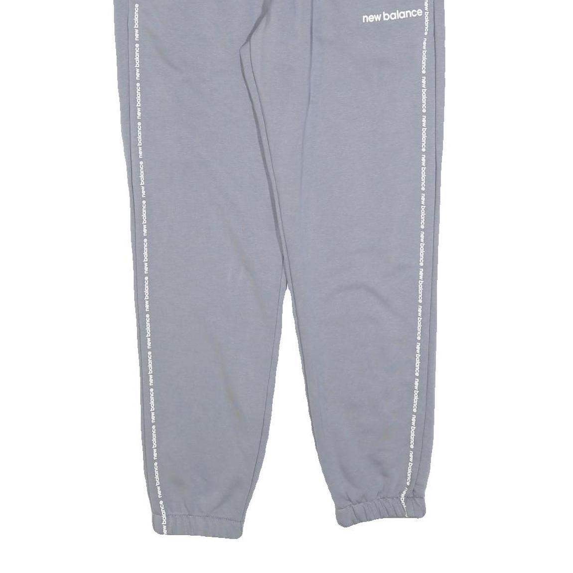 NEW BALANCE Womens Joggers Blue Logo Print Slim Tapered M W30 L28 Cotton Blend